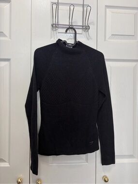 Gymshark Black Ribbed Mock Neck Top